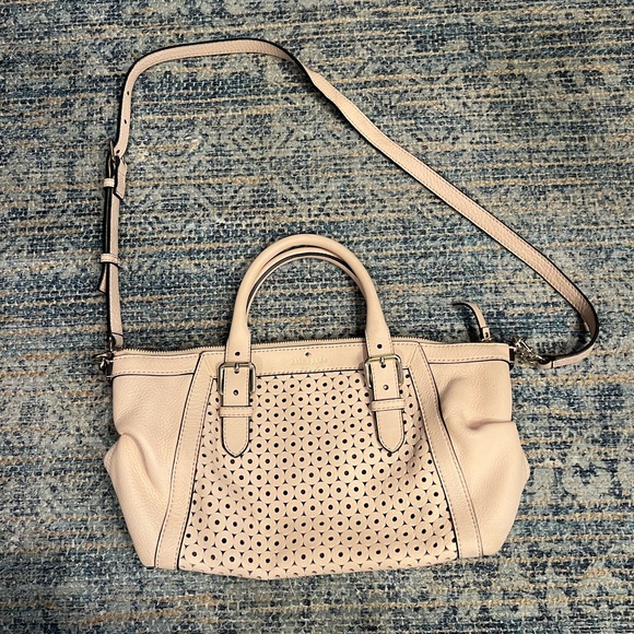 Kate Spade Sloan Mercer Isle Perforated Satchel Crossbody Purse